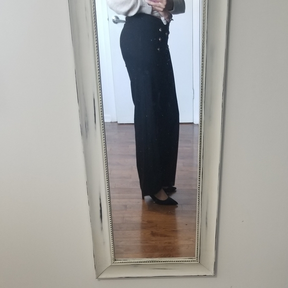 👖M-2 BLACK WIDE LEG BLACK DRESS PANTS - Picture 13 of 13